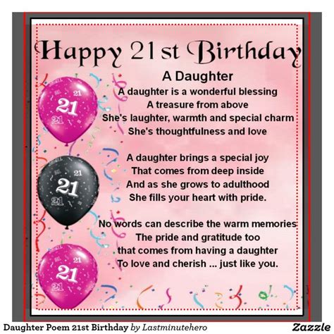 Daughter 21st Birthday Poem Images Happy 21st Birthday Daughter 21st