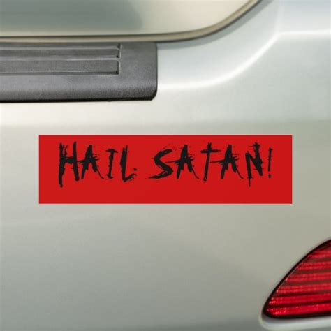 Hail Satan Bumper Sticker Zazzle