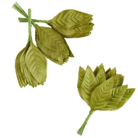 Green Silk Rose Leaves Silk Leaves Rose Petals Floral Supplies