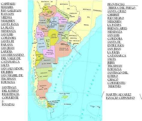 En la siguiente lista encontrarás todas las provincias de argentina y sus capitales. Mapa de Argentina con Nombres, Provincias y Capitales ...