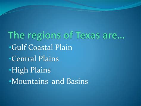 Ppt Texas Regions Powerpoint Powerpoint Presentation Free Download