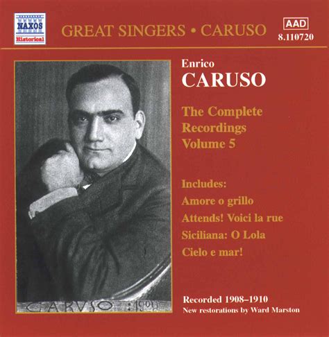 Caruso Enrico Complete Recordings Vol 5 1908 1910 Cd Opus3a