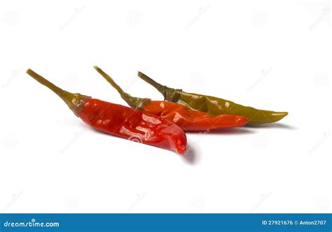 Hot Peppers On A White Background Stock Photo Image Of Ripe