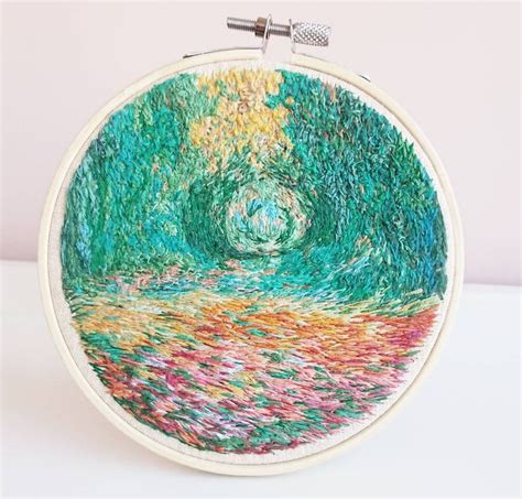 Colorful Embroidery Art Captures The Quality Of Impressionist Paintings