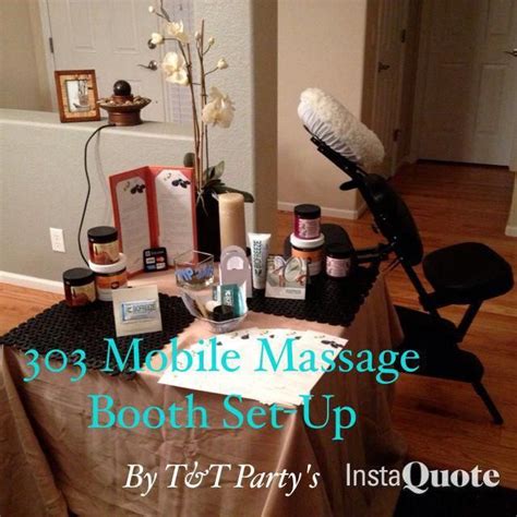 303 Mobile Massage Booth Fair Set Up Massageroom Mobile Massage Massage Therapy Business