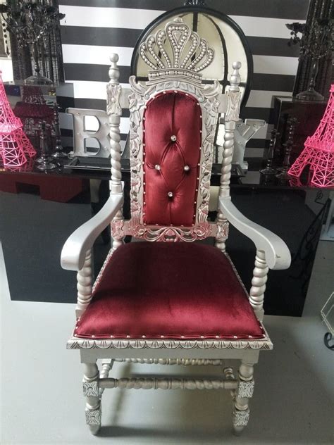 Set the booth sizes and monthly rates. wine crown chair | King throne chair, Chair, Furniture chair