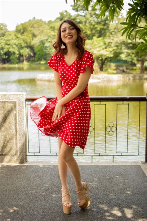 Red And White Polka Dot Dress Red With White Polka Dot S Swing Dress