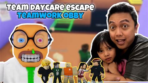 Roblox Team Daycare Escape Teamwork Obby Roblox Indonesia Youtube