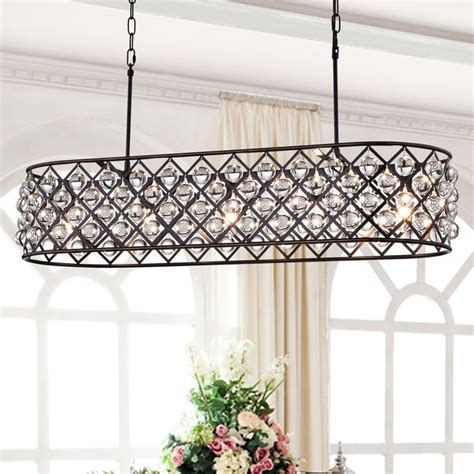 Oil Rubbed Bronze Light Oval Kitchen Island Light With Crystal Spheres Oil Rubbed Bronze