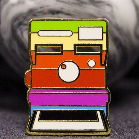 Polaroid Enamel Pin Custom Lapel Pins Custom Pins Free Artwork