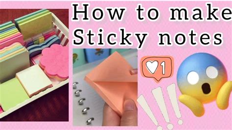 How To Make Sticky Notes At Home DIY Sticky Notes Youtube YouTube