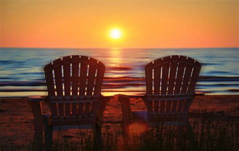 720p Free Download Sunset Chairs Chairs Empty Sunset Beaches Hd