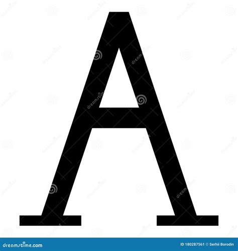 Alpha Greek Symbol Capital Letter Uppercase Font Icon Black Color