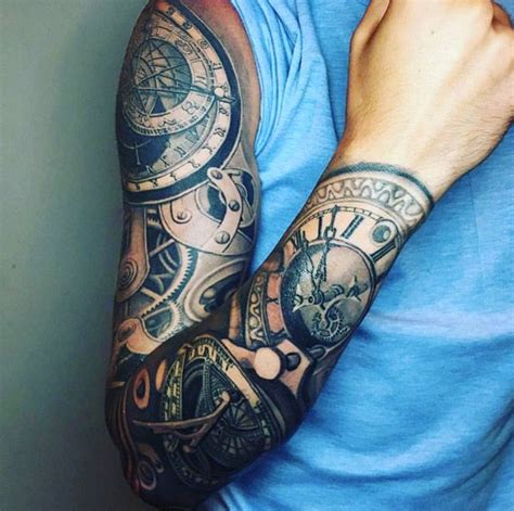 Mechanical Time Sleeve By Loco Ink Tatuaggi Idee Per Tatuaggi