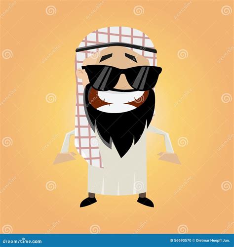 Funny Cartoon Arab Vector Illustration Cartoondealer Com