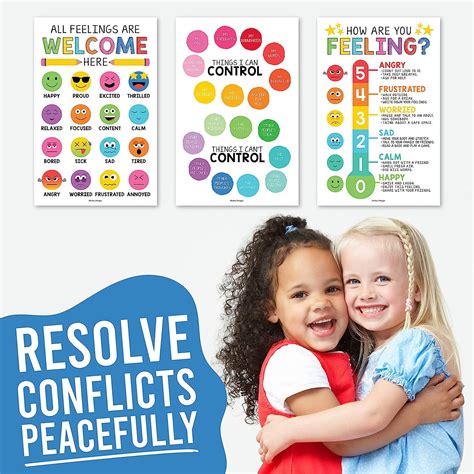 Buy 4 Colorful Feelings Chart For Kids Learning Posters For Walls