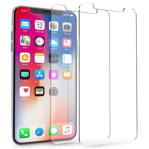 2.5d 9h tempered glass screen custom 3d glass for iphone12 pro x xs 8p 0.33mm for samsung mobile tempered glass screen protector. iPhone X Tempered Glass Screen Protectors - Twin Pack