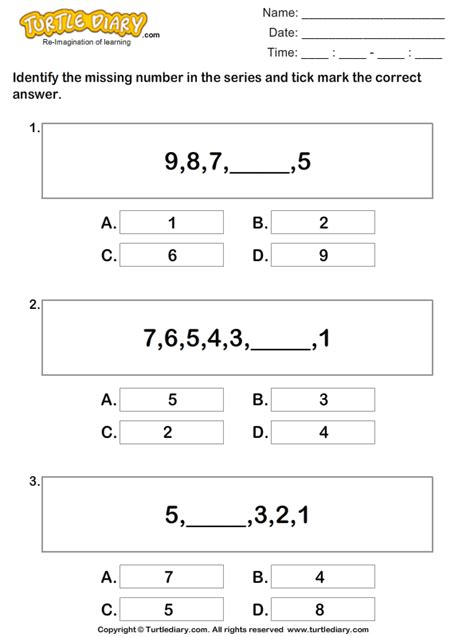 Find The Missing Numbers Math Worksheets Mathsdiarycom Find The