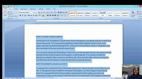 How To Edit A Document In Ms Word Trial Youtube