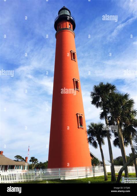 Ponce De Leon Inlet Lighthouse In Ponce Inlet Florida Usa Stock Photo