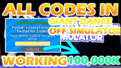 Read on for giant simulator codes wiki 2021 roblox and get them! ALL WORKING *2019 CODES* IN TITLES! GIANT DANCE OFF ...