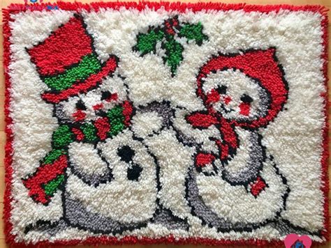 Christmas Snowman Latch Hook Rug Kit By Ponderosashop On Etsy Latch