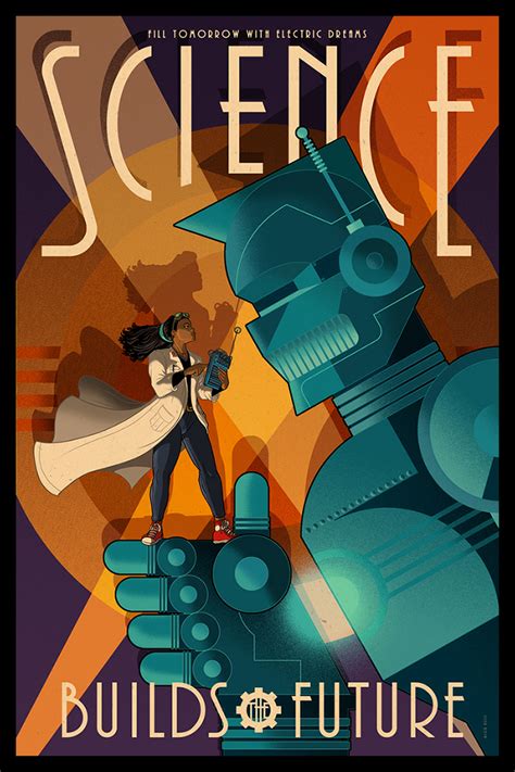 Science Builds The Future Poster 5 Sizer Design Illustration