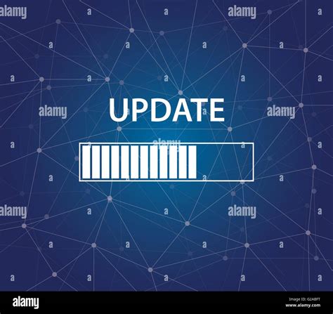 Update Progress Bar On Time Process Blue Background Galaxy Vector