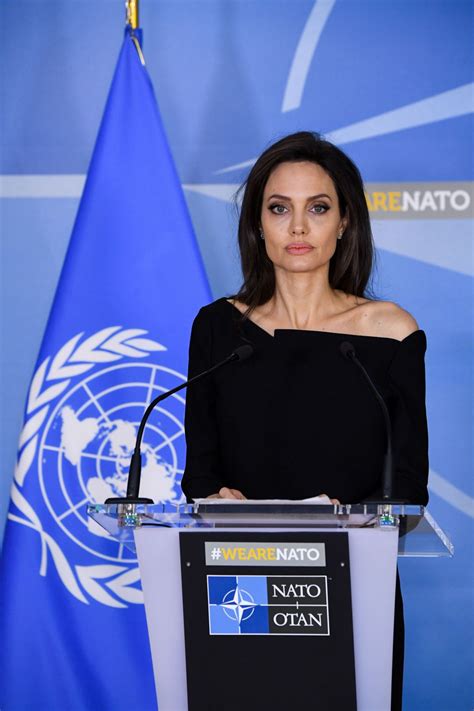 Angelina Jolie Speak At Nato Headquarters In Brussels 01312018
