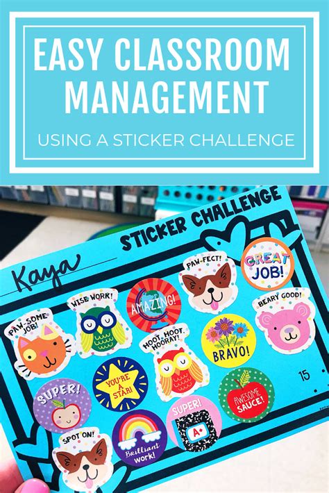 Sticker Challenges Positive Classroom Management Preschool Behavior