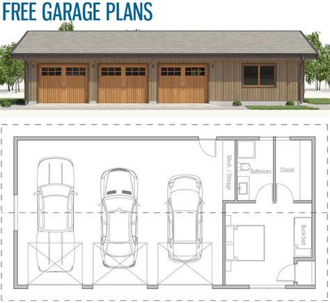 Garage Plan G812 Garage Guest House Garage Plans Garage Floor Plans