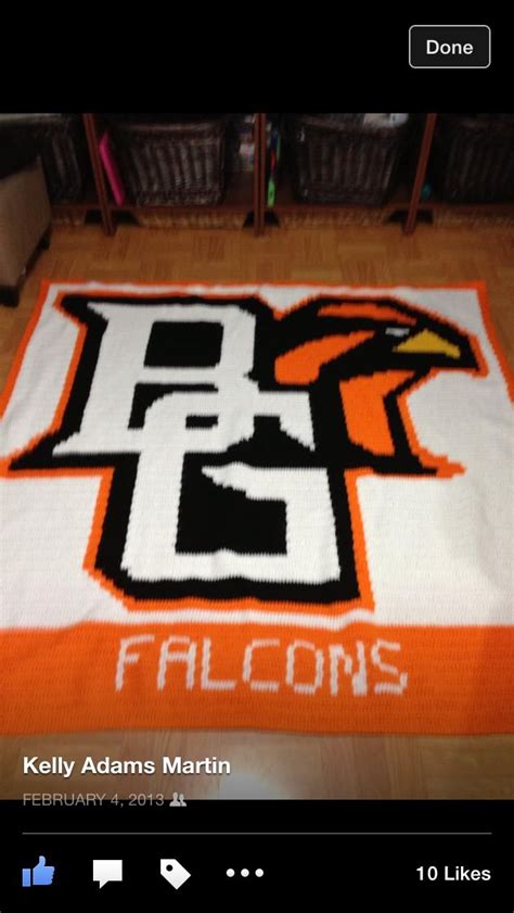 Crocheted Bowling Green University Afghan Contemporary Rug Crafts