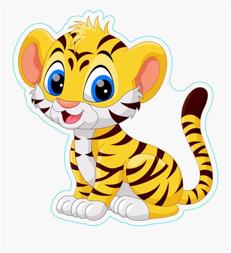 Cute Baby Tiger Cartoon Free Transparent Clipart Clipartkey