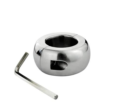 Extreme Steel Solid Ball Stretcher Scrotum Testicle Stretched Ball