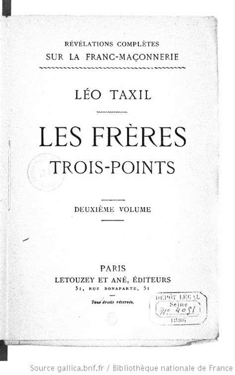 Révélations Complètes Sur La Franc Maçonnerie Léo Taxil Les Frères