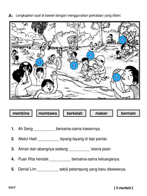 Ujian diagnostik bahasa melayu upsr + jawapan. UJIAN SELARAS BAHASA MELAYU TAHUN3 | Kindergarten reading ...