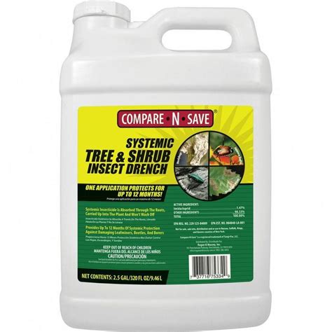 It contains imidacloprid (called merit). Compare-N-Save 2.5 Gal. Systemic Tree and Shrub Insect ...