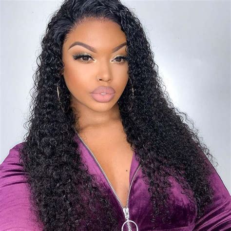 Peruvian Curly Wave Wig Lace Frontal Wig With Realistic Hairline