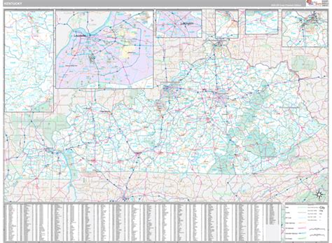 Kentucky Wall Map Premium Style By Marketmaps Mapsales Vrogue