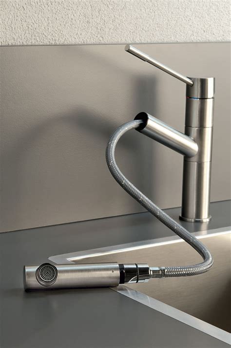 Gessi Oxygen Monobloc Kitchen Tap With Pull Out Rinse Shown Here In