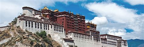 Famous Landmarks Satellite View Of Potala Palace Lhasa Tibet China
