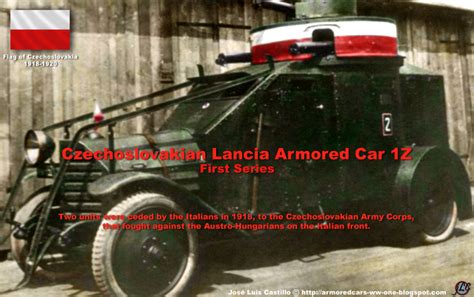 Armored Cars In The Wwi Czechoslovakian Lancia Ansaldo 1z Armored Car