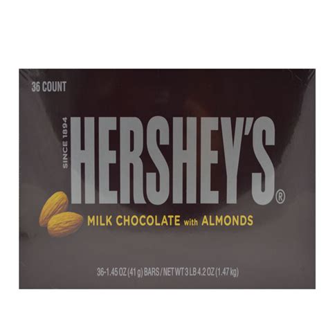 Hersheys Milk Chocolate With Almonds 36ct Maskas