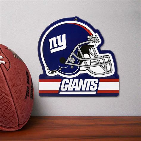 New York Giants Metal Helmet Sign Mymancave Store