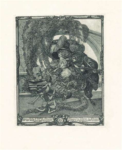 Franz Von Bayros Ex Libris Princesse Alexandra Victoria De Prusse