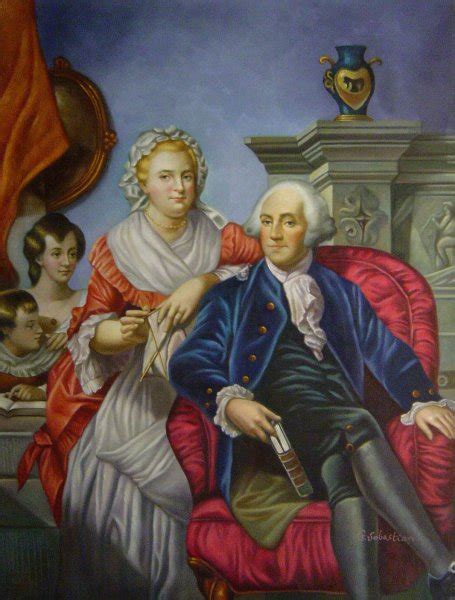 George And Martha Washington Painting By George Henry Hall Reproduction