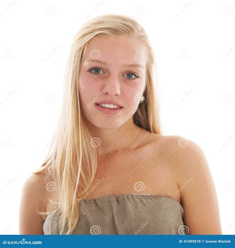 Het Blonde Meisje Van De Tiener Stock Foto Image Of Naughty Mooi