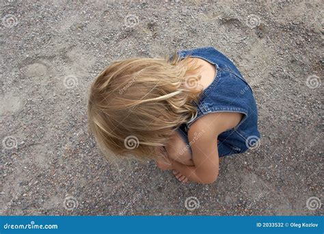 Lonely Little Girl Stock Photo Image Of Displeased Negativity 2033532