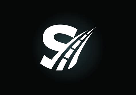 Letter S With Road Logo Sing The Creative Design Concept For Highway