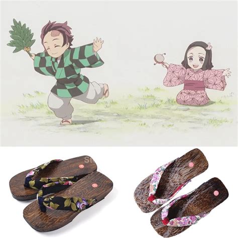 Kids Anime Cosplay Shoes Demon Slayerkimetsu No Yaiba Kamado Tanjirou